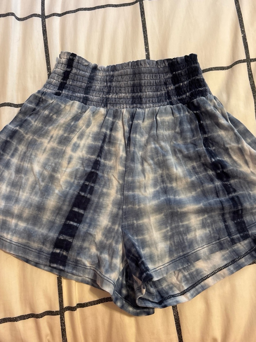 Hollister Blue Tie-Dye High Waist Shorts